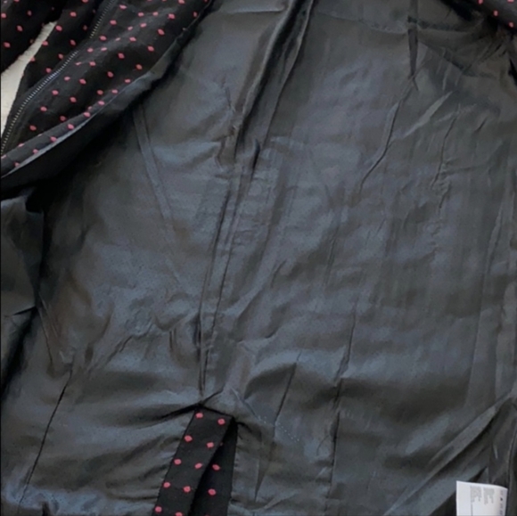 Anthropologie Elevenses Wool Polka Dot Car Coat - Picture 6 of 9